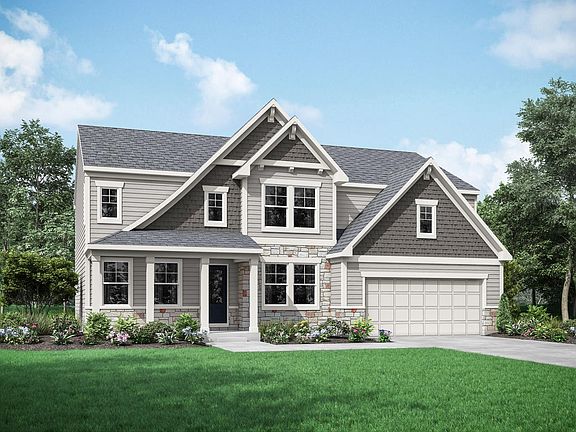 two-story home with front porch