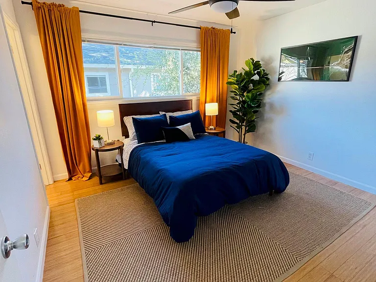 Bedroom with plenty of room for a queen or king sized bed!