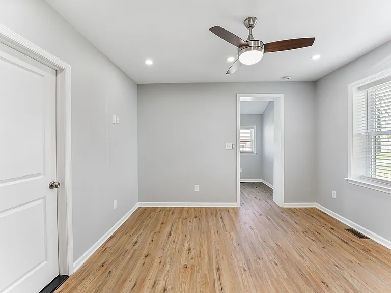 All LED lights throughout the home. And ceiling fans
