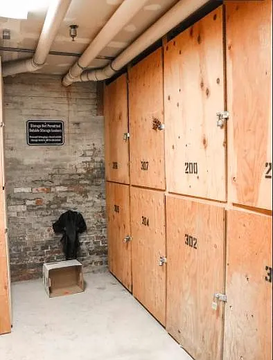 Comes with a storage unit (no cost).