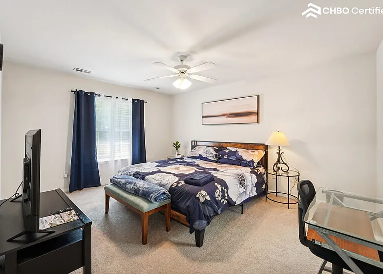 Large Primary bedroom with King bed and large walk in closet