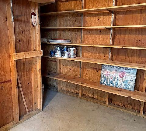 storage adjacent to carport