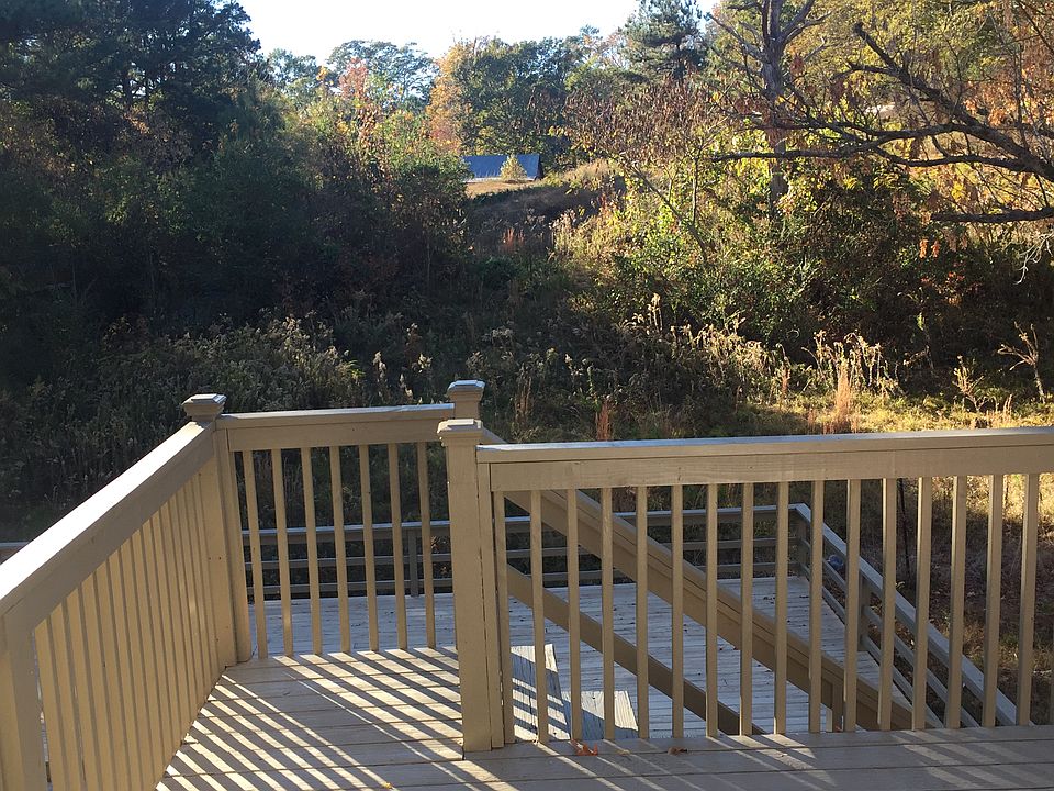Back deck overlooking pool