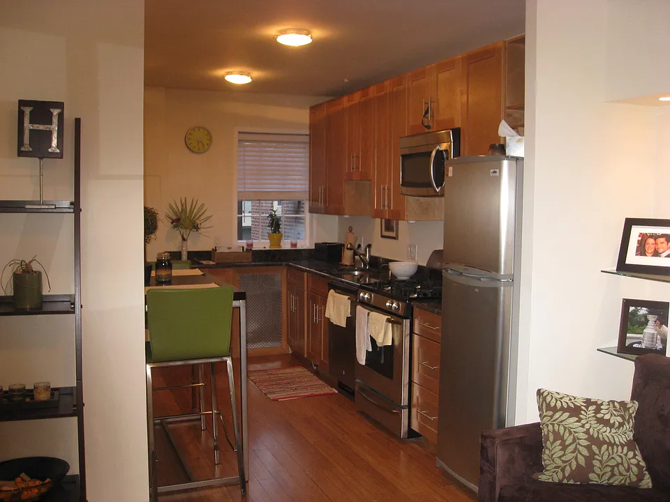 kitchen and living room