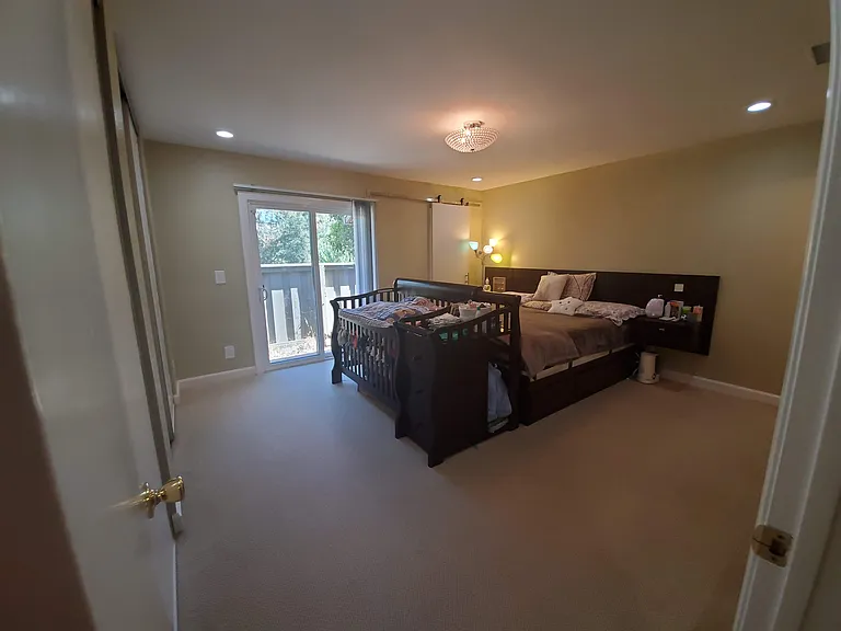Master bed with 3 closets. 2 his & hers sliding closets & one walk-in closet