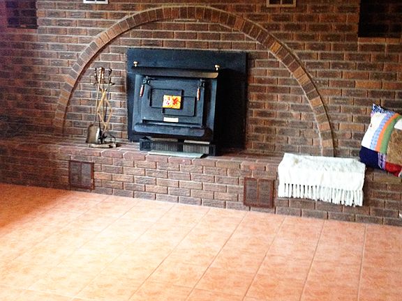 Basement Livingrm fireplace