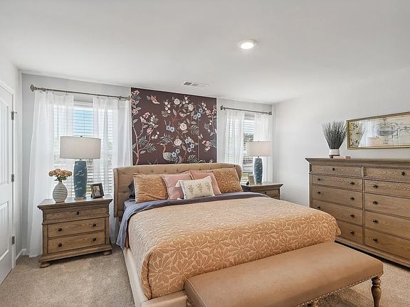 One of your 3 bedrooms! Photo staged to show you the possiblities!