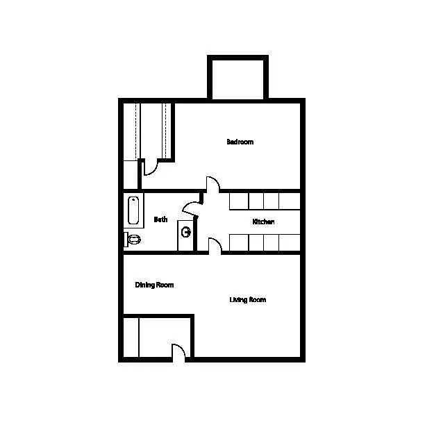 Floor plan B 1X1
