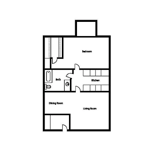 Floor plan B 1X1