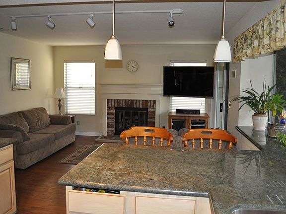 Kitchen overlooking family room