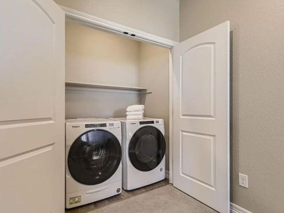 Full sized washer and dryer are included!