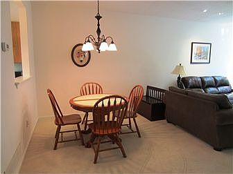 Dining area with updated lighting