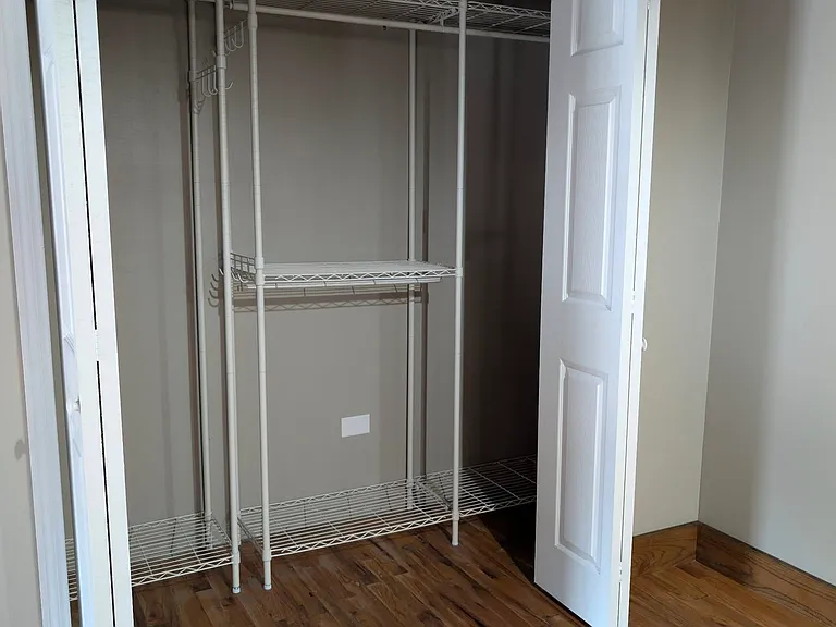Closet in master. Lots of shelving & hanging space
