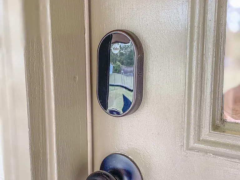 Smart locks on front and back doors