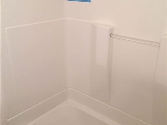 Newly installed tub and shower