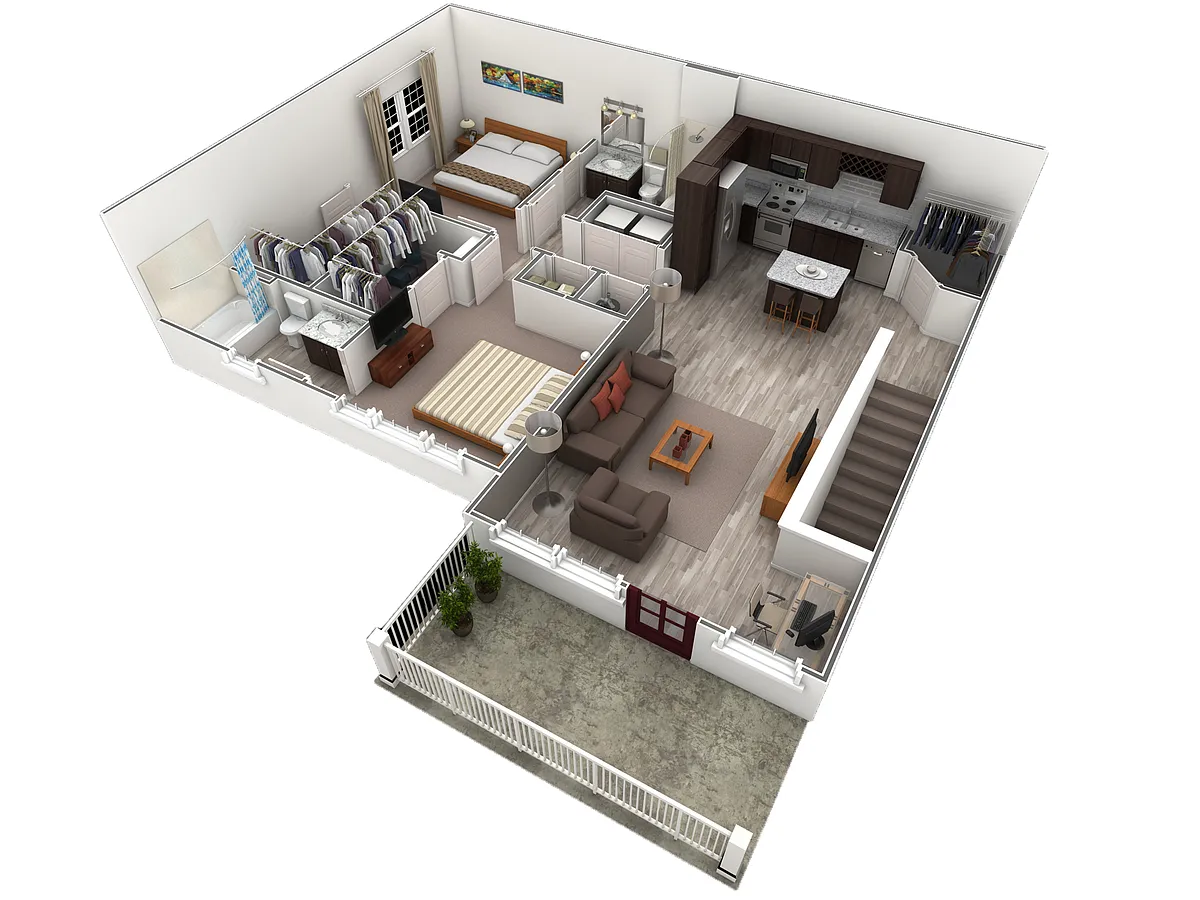 Floor plan 2 BR Designer Overlook