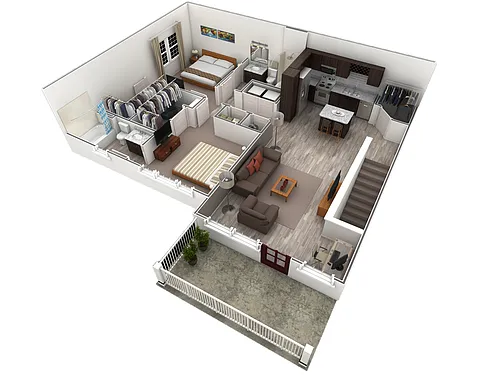 Floor plan 2 BR Designer Overlook