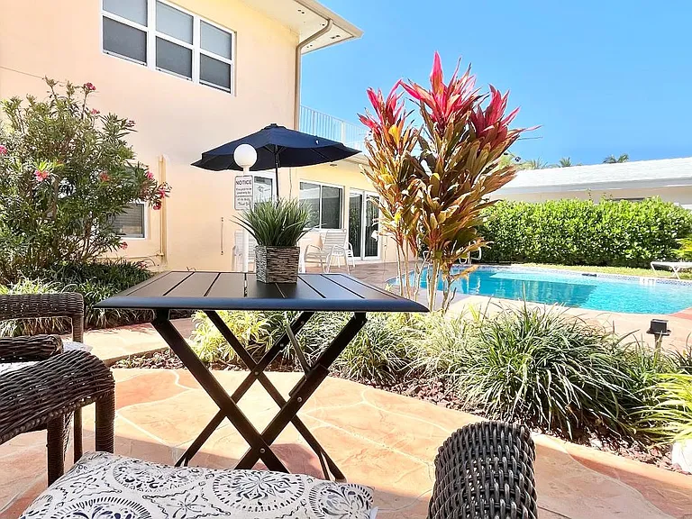 right next to the small pool