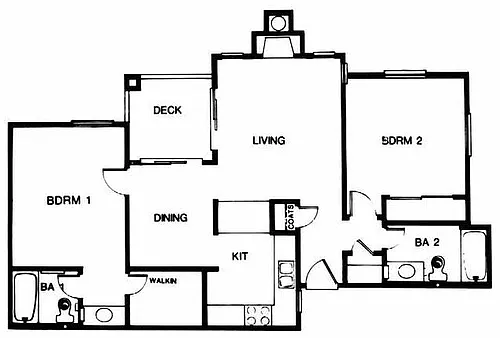 Floor plan 2 Bedroom - CURRENTLY UNAVAILABLE