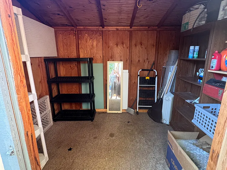 Storage shed for exclusive use of tenant