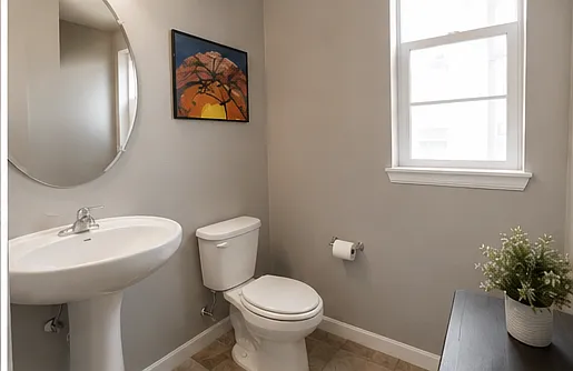 Downstairs powder room