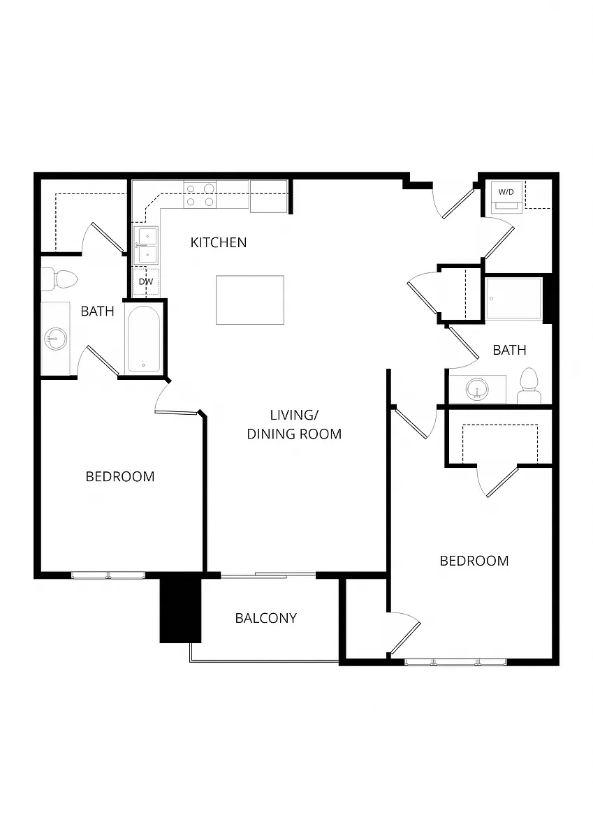 Floor plan 2X2 D