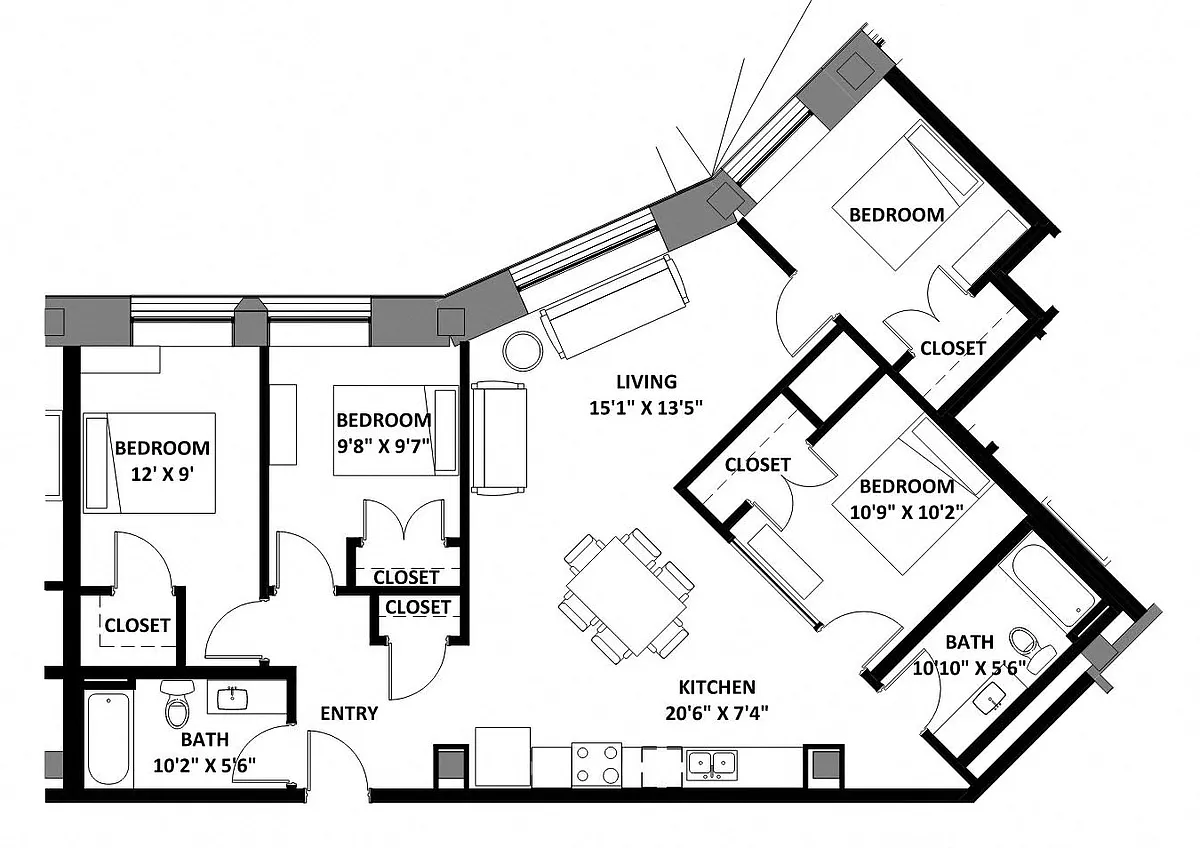 Floor plan 4X2