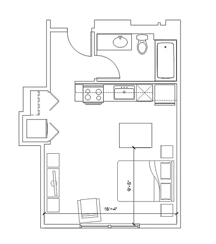 Floor plan Vector - Studio S2