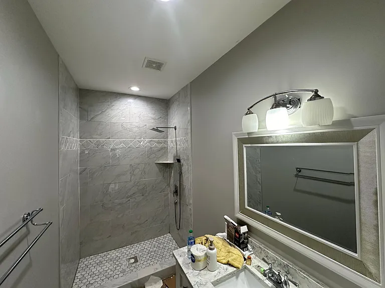 New tile shower ready soon