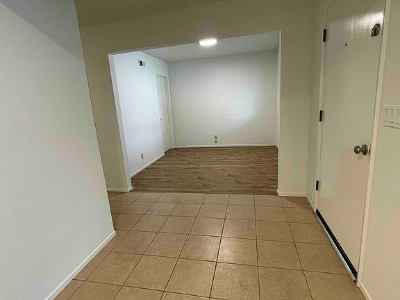 Front door entryway and dining room