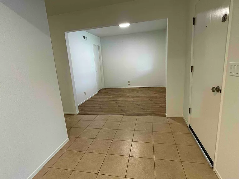 Front door entryway and dining room