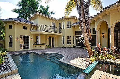 Courtyard with pool and deck