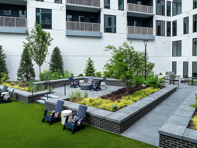 Greenspace courtyard with lounge seating