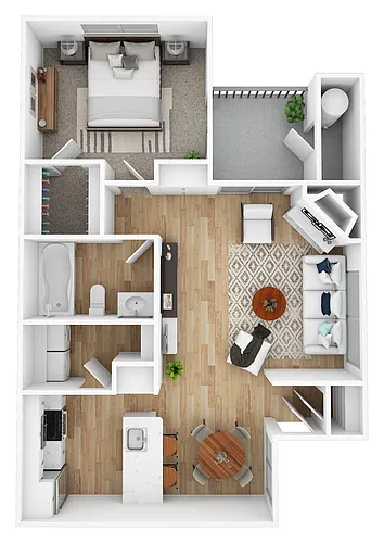 Floor plan 1B1B Reno