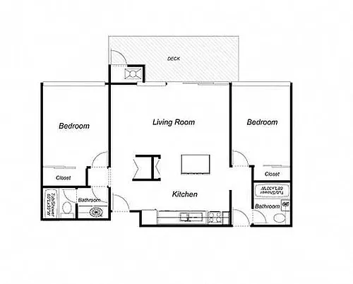 Floor plan 1-Bed, 1-Bath