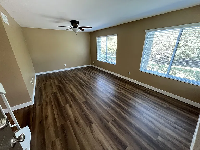 Front door entry into living room