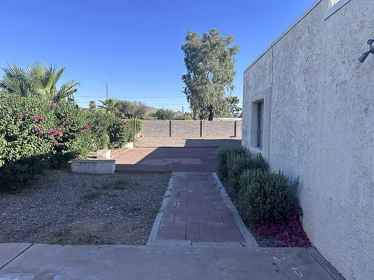 Yard, behind garage
