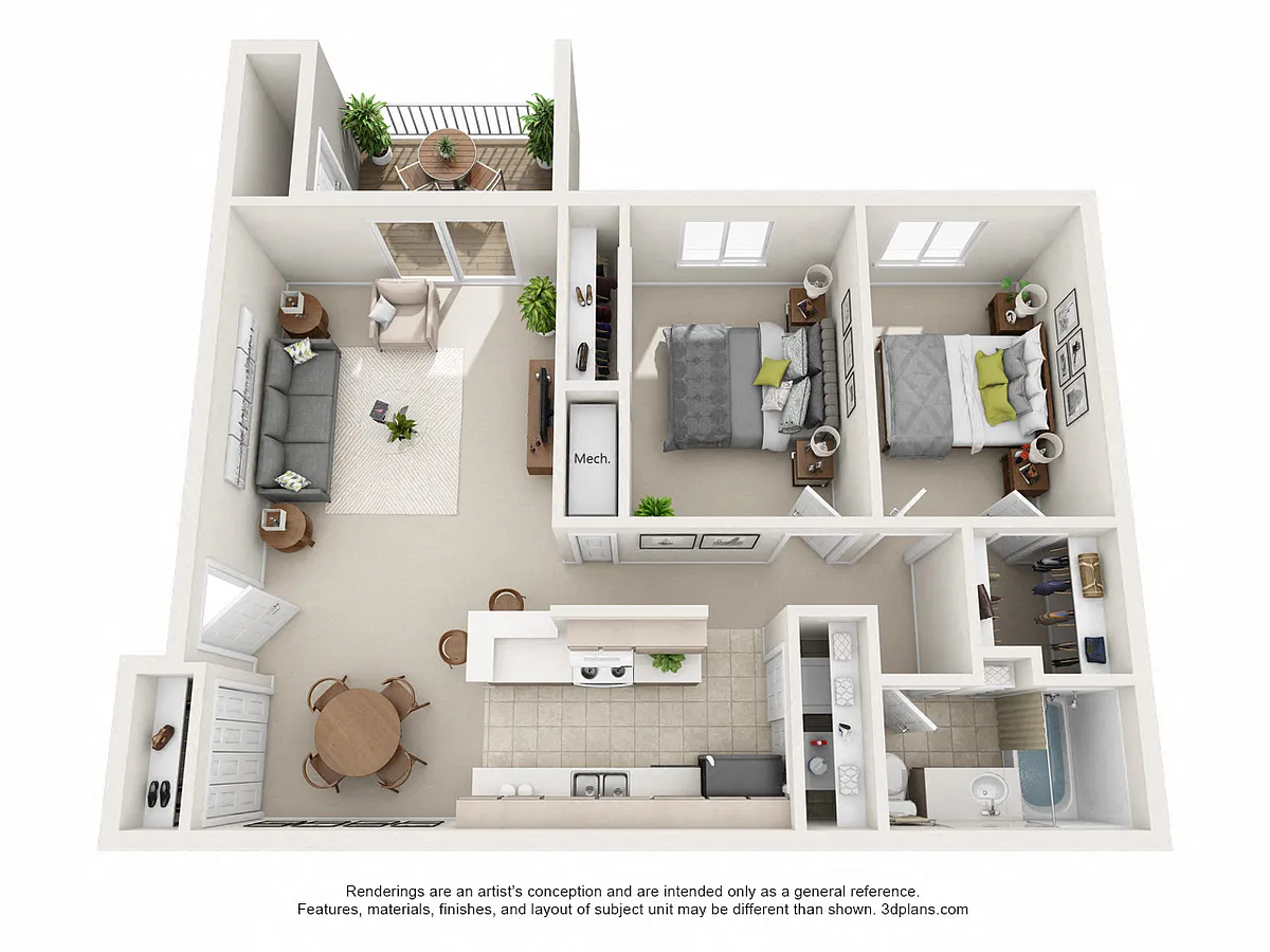 Floor plan Two Bedroom