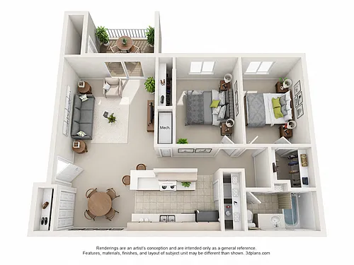 Floor plan Two Bedroom