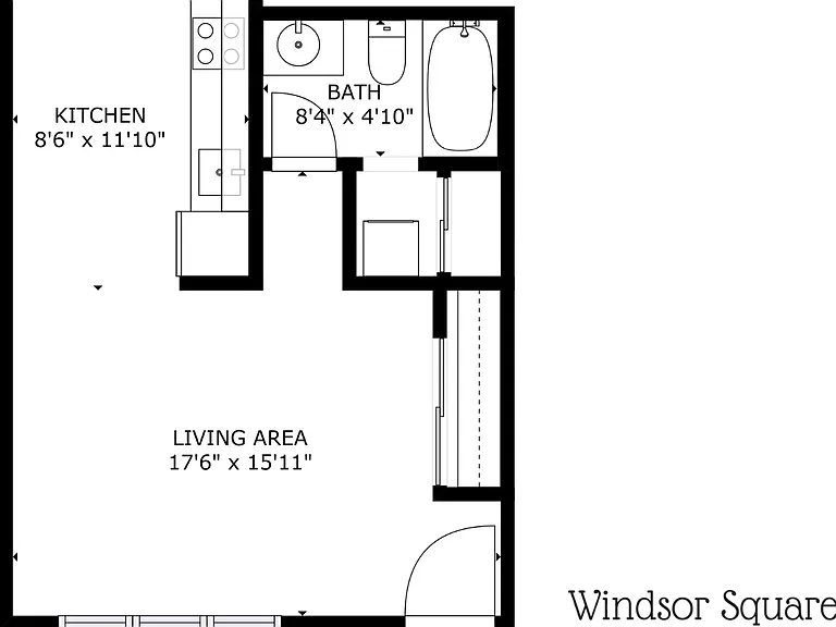 Studio l 366 sq ft l Windsor Square Studio l 366 sq ft l Windsor Square