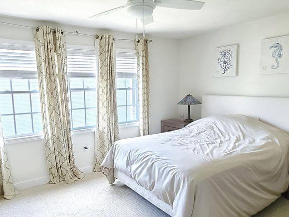 Incredible light in the master bedroom! Plus two full-size room-width closets. Floors are being replaced with hardwood prior to rental.