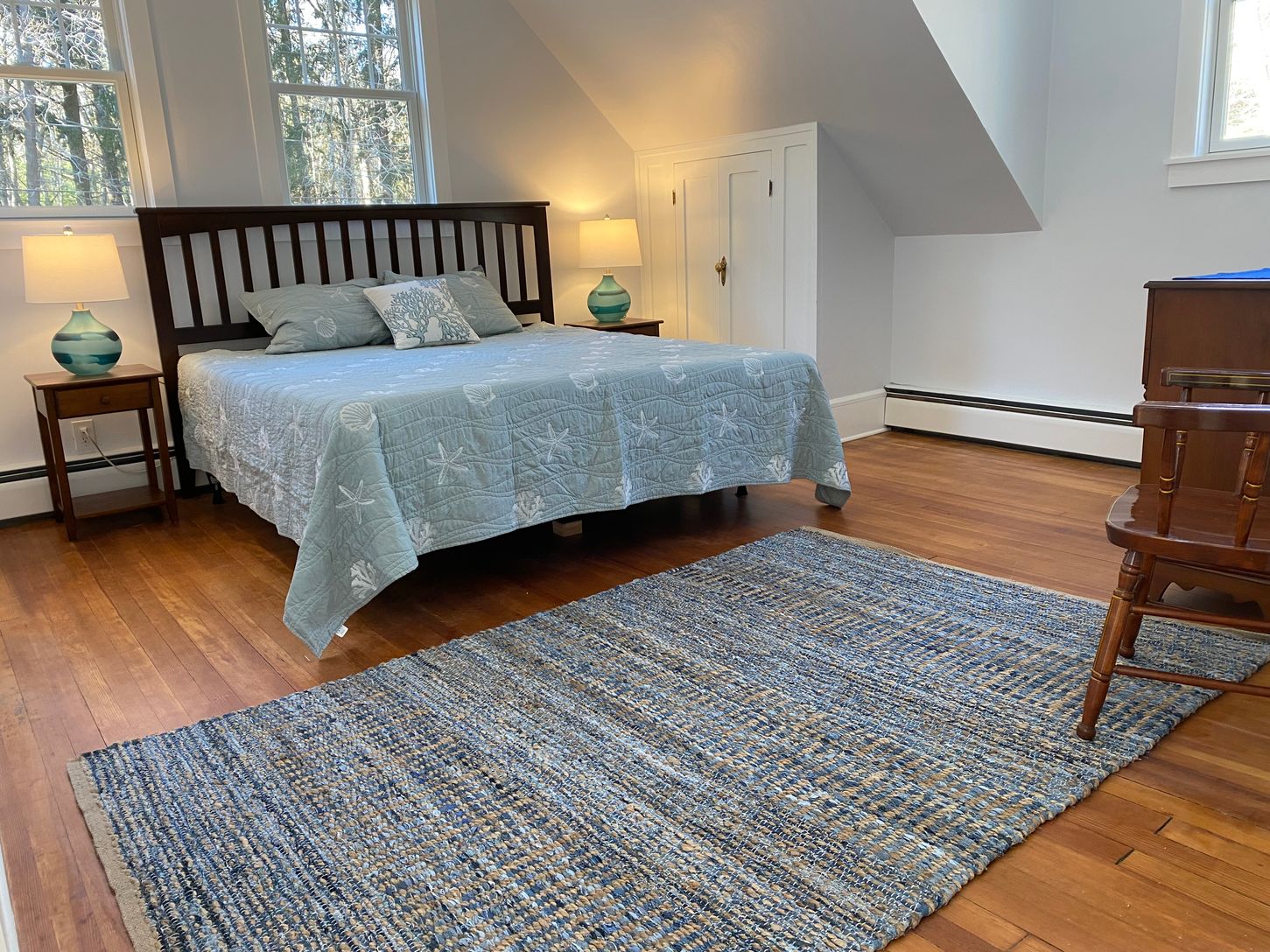  large 2nd floor bedroom has a king bed and walk-in closet