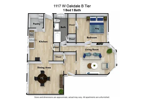 Floor plan One Bedroom