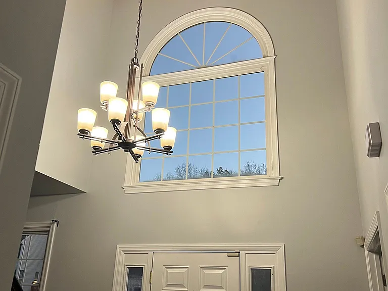 View of Foyer chandelier