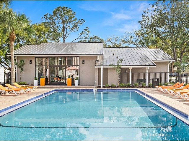 Swimming Pool with Clubhouse View