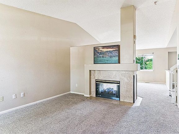 Living room with fireplace