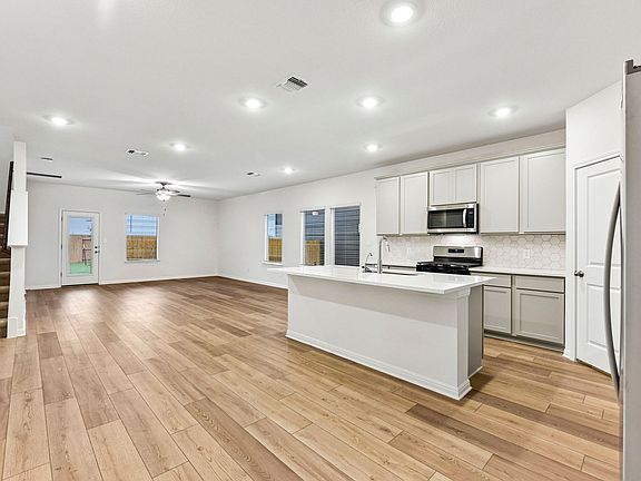 Kitchen, Living, and Dining Areas