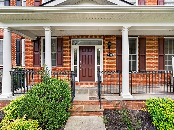 front door with porch