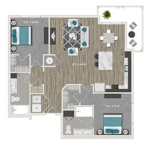 Floor plan 2C
