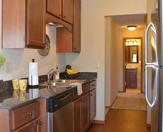 Additional kitchen view - all stainless steel appliances